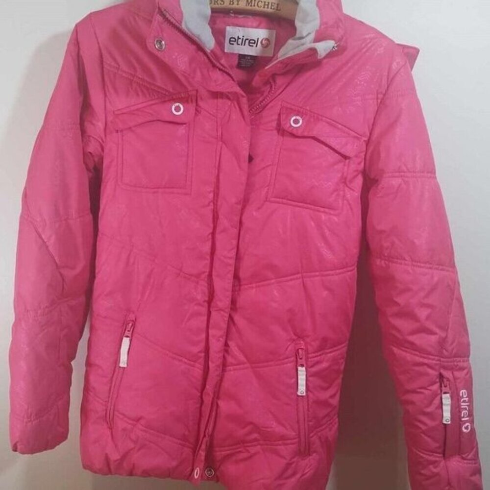 Etirel youth jacket large 14-16 6 pocket, Snowsport hot‎ pink